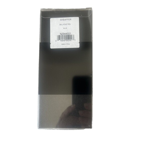 Sheaffer Taranis Black Lacquer & Blue Cap Twist Ball Point Pen New In Gift Box - Picture 4 of 5